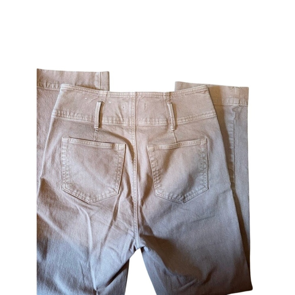 Ann Taylor Women‎ Peach Pink High Rise Straight Leg Crop Twill Pants Size 2